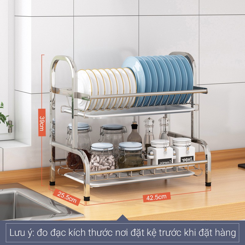 [𝗙𝗿𝗲𝗲𝘀𝗵𝗶𝗽] Kệ để bát đĩa inox 304 cao cấp chống Vi khuẩn, han gỉ, bám bẩn Vando | BigBuy360 - bigbuy360.vn