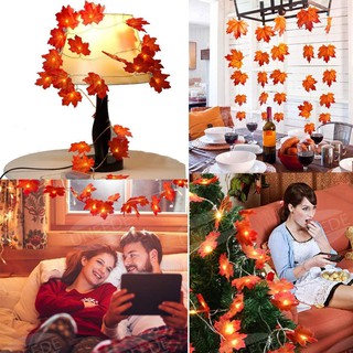 Dây đèn trang trí hình lá phong đỏ giả loại 3m decor phòng ngủ, phòng khách, cây thông noel giáng sinh 2023 (tặng pin)