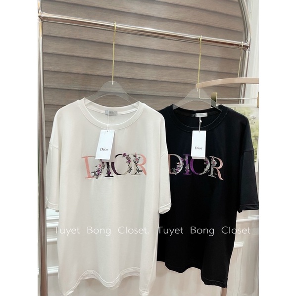 Áo phông dior thêu nổi form rộng ( Ảnh thật shop chụp)