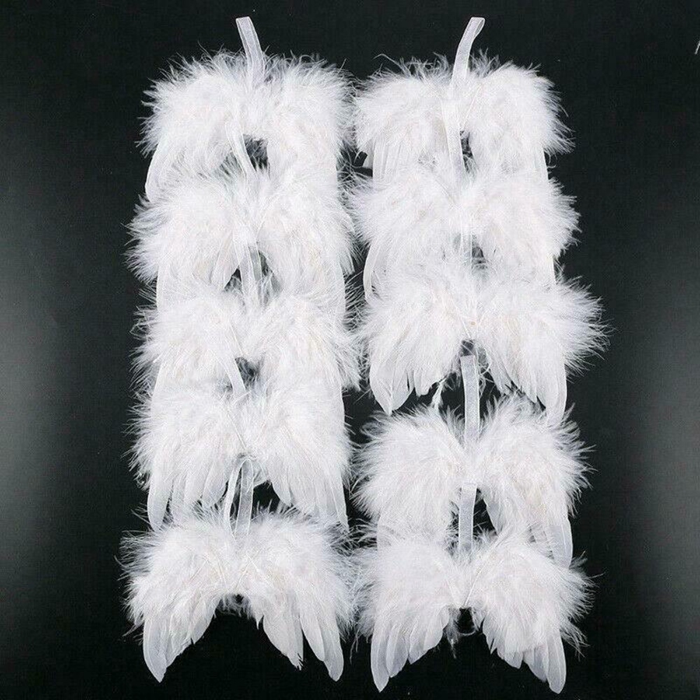 Bộ 10 đôi cánh thiên thần màu trắng dùng trang trí cây thông giáng sinh/tiệc cưới phong cách cổ điển TAYLOR1