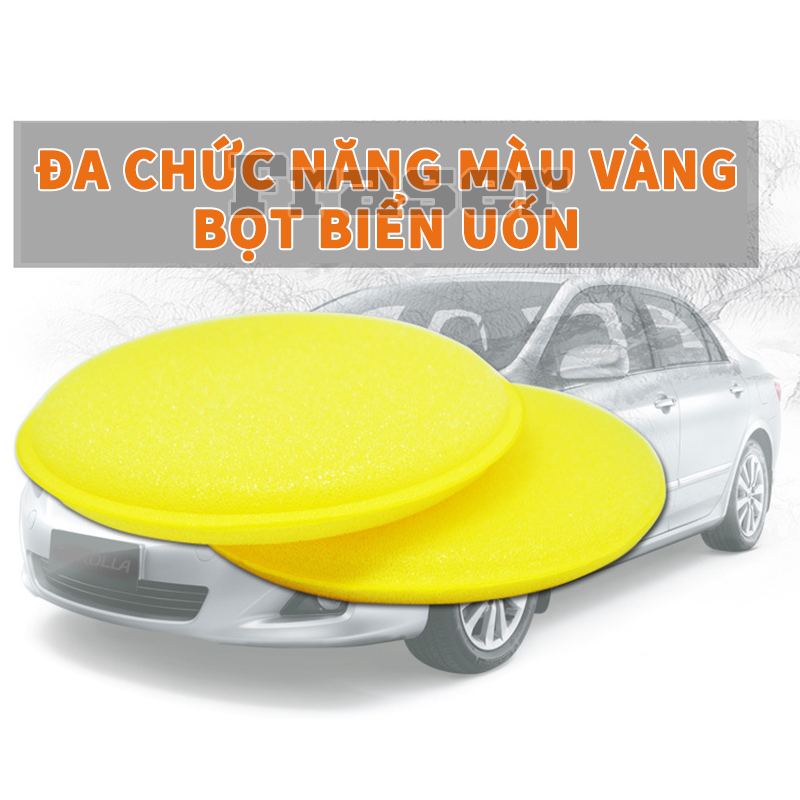 Miếng bọt biển đánh bóng và tẩy lông ô tô, rửa xe máy, miếng bọt biển rửa xe tròn, miếng bọt biển không cạnh áp lực