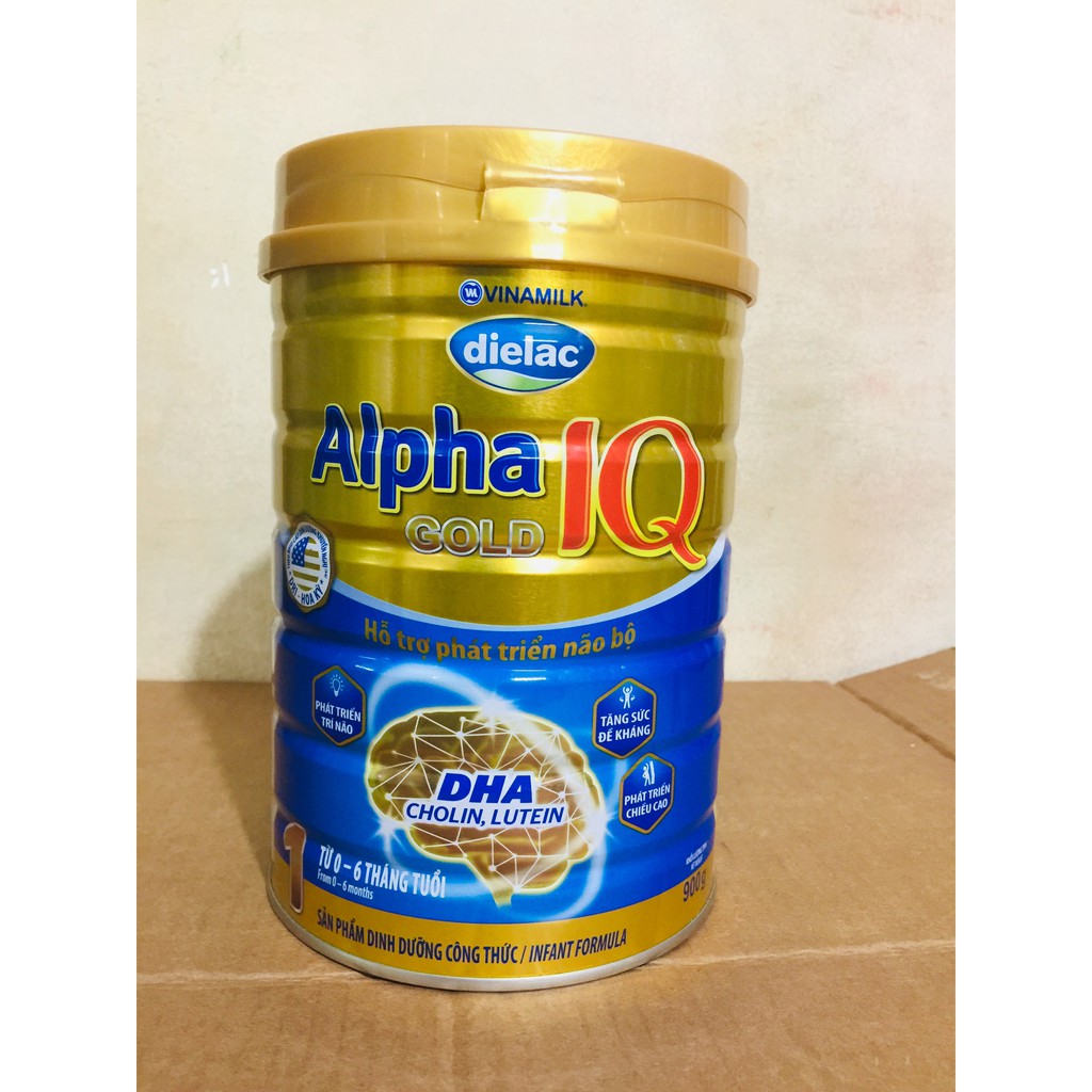 [ Giá Hủy Diệt ]  Sữa bột Dielac Alpha Gold IQ 1 hộp thiếc 900g