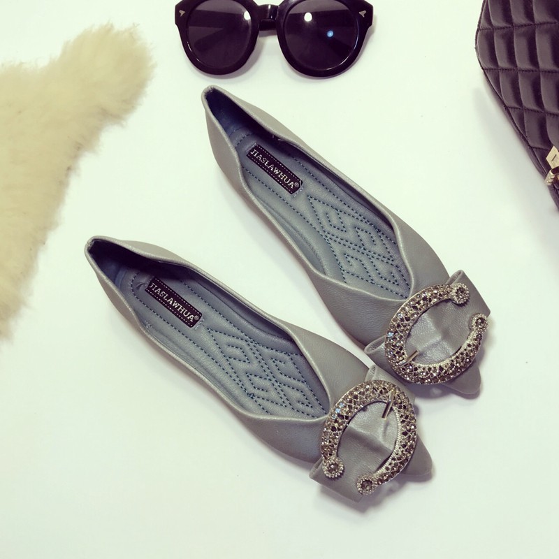 Giày Búp Bê Mũi Nhọn Đế Mềm Chất Satin Mềm Mại Hợp Thời Trang | BigBuy360 - bigbuy360.vn