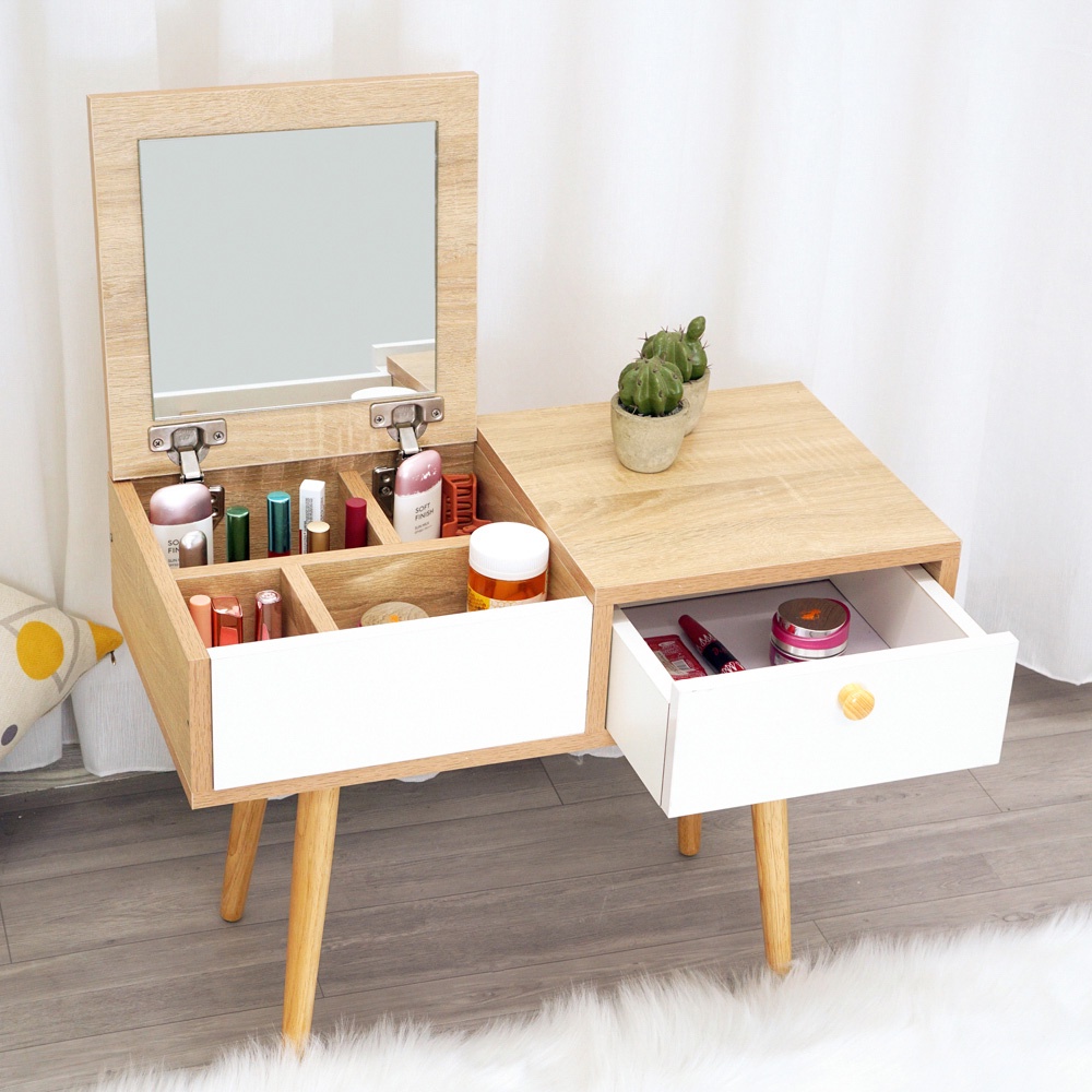 Bàn trang điểm thông minh có gương, ngăn chứa mini phong cách hiện đại, đa năng – SGP143