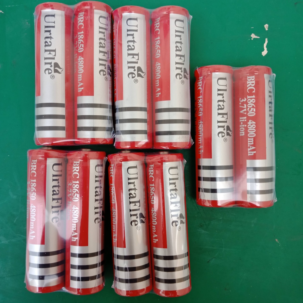 ✔️ Pin Cell Pin 18650 Ultrafire Đỏ 4800mAh - Dùng Cho Pin Sạc, Đèn Sạc