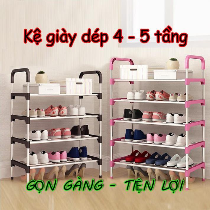 Kệ để giày 🍀 dép 4-5 tầng mới 🍀, inox chính hãng, dễ dàng tháo lắp, kiểu dáng nhỏ gọn, tiết kiệm diện tích