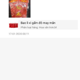 Bao lì xì gấm đỏ may mắn