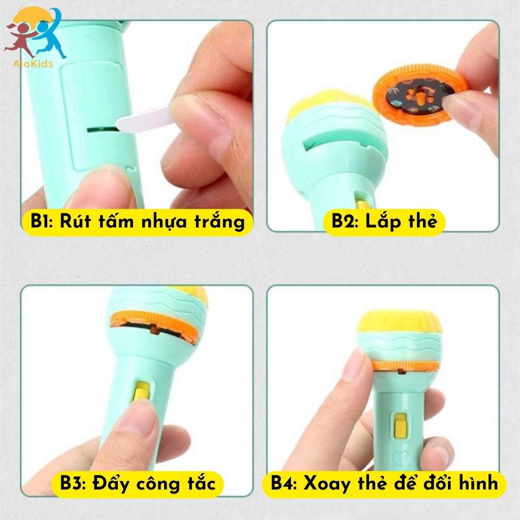 Đèn Pin Chiếu Hình 3d Cho Bé Alokidstb Nhiều Chủ Đề Tặng Kèm Pin, Đèn Vẽ 3d Rõ Nét Đồ Chơi Thông Minh Cho Bé Ph