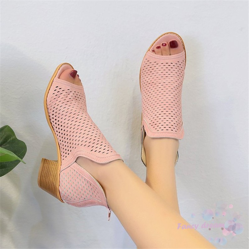 Giày Cao Gót Sandal Nữ Hở Ngón Chống Trượt Mùa Hè