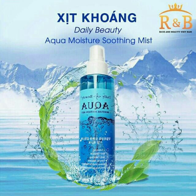 Xịt khoáng cấp ẩm dưỡng ẩm da aqua chính hãng