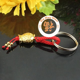 Móc Khóa Treo Xe Cá Chép Mạ Vàng May Mắn Dư Dả