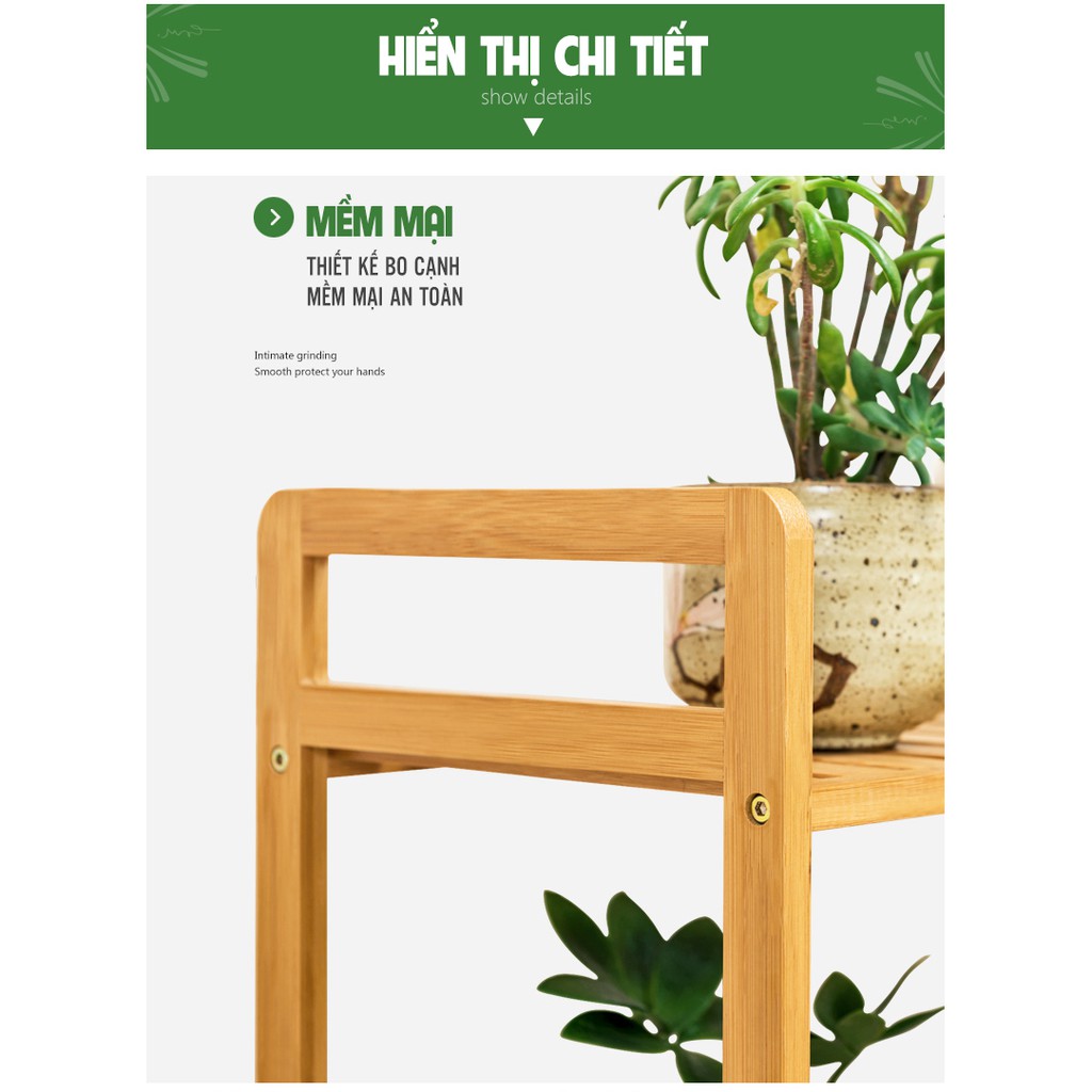 Kệ Gỗ Để Chậu Hoa, Cây Cảnh Nhiều Tầng Phong Cách Hàn Quốc