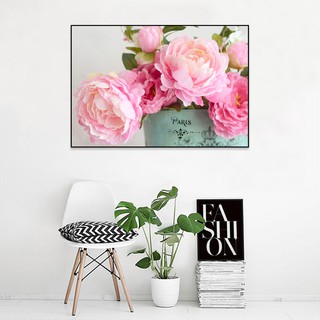 Tranh canvas treo tường hoa mẫu đơn hiện đại TTC20463 khổ ngang