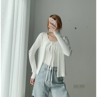 Set áo cardiagan len gân và hai dây SET65 1994closet