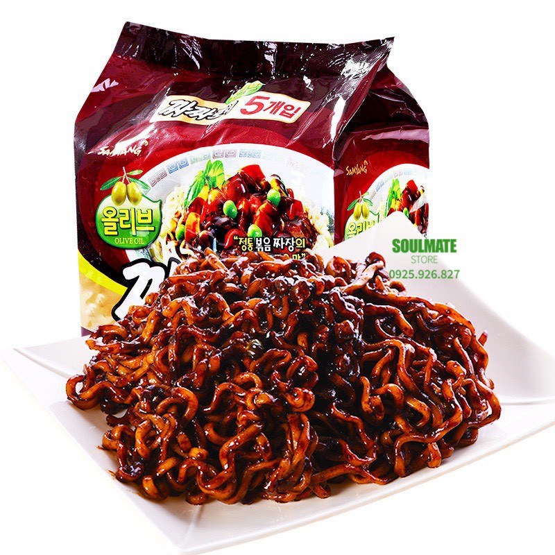 Mì trộn tương đen dầu olive Samyang gói 140g