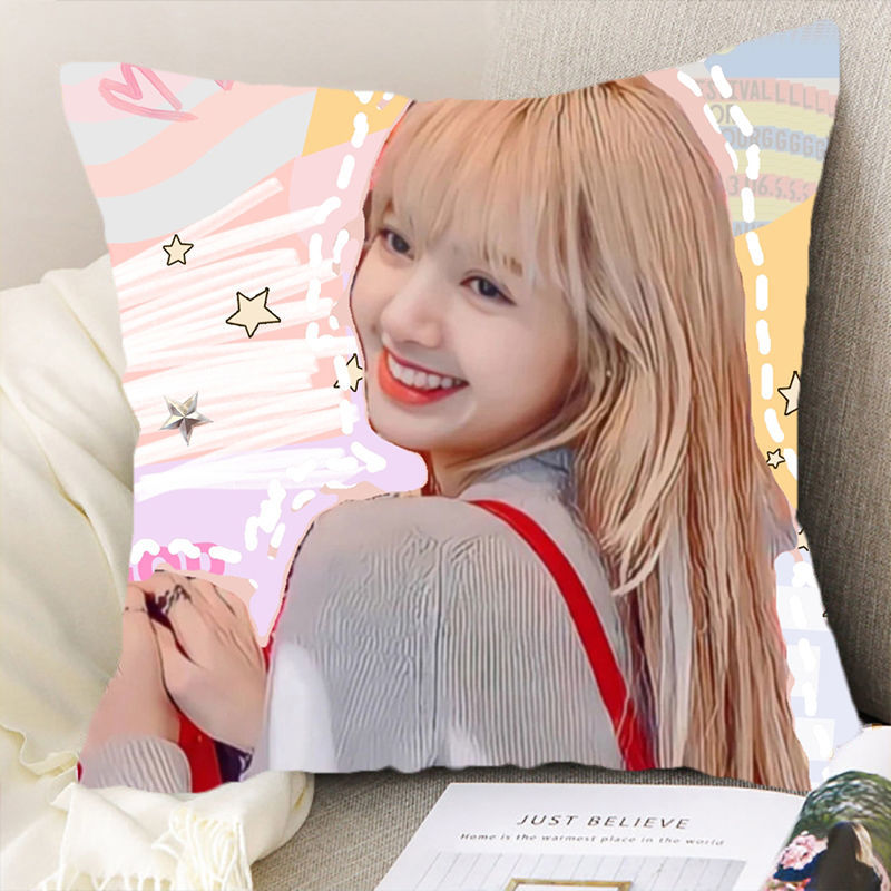 Gối in họa tiết Blackpink Lisa hai mặt dễ thương DIY