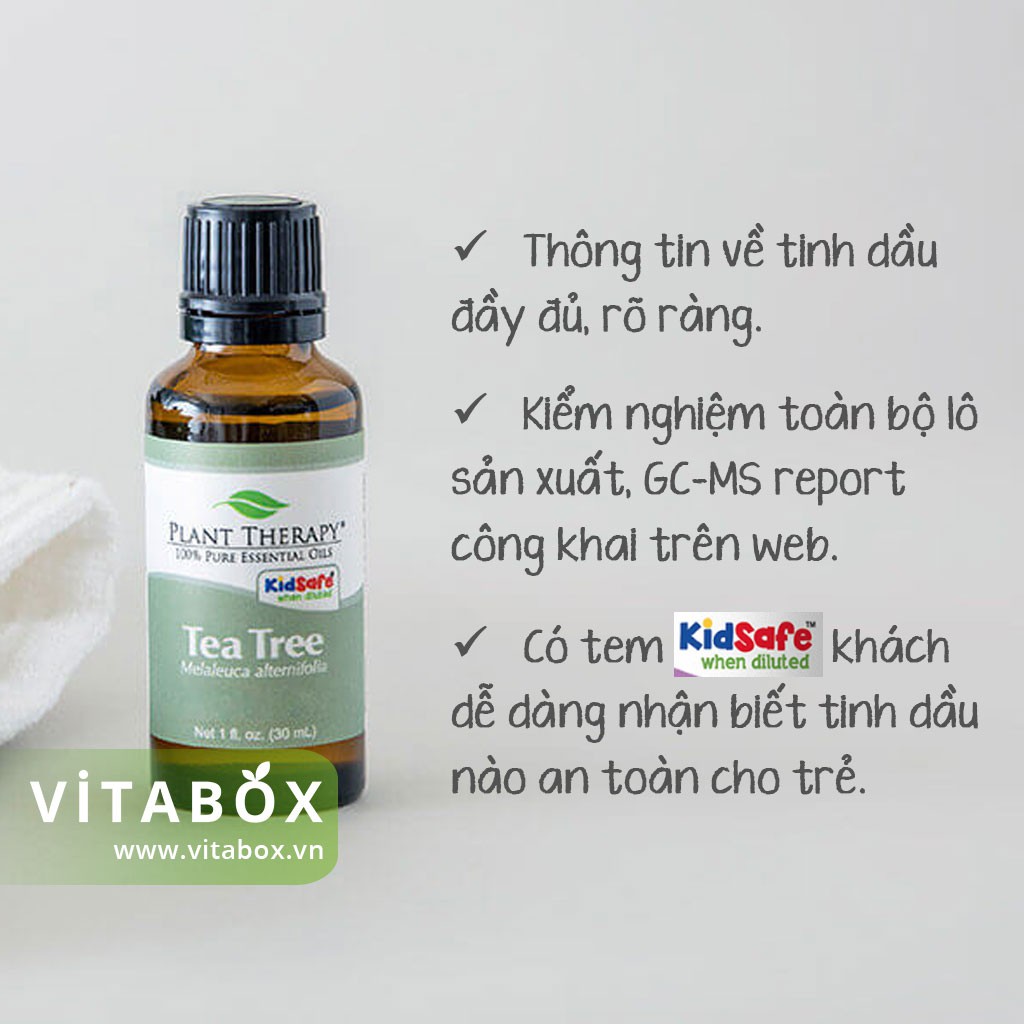 Plant Therapy - Tinh Dầu Tràm Trà Hữu Cơ - Tea Tree Organic KidSafe Essential Oil - 10mL