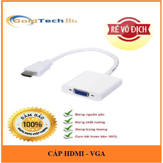 Cáp chuyển đổi tín hiệu HDMI to VGA