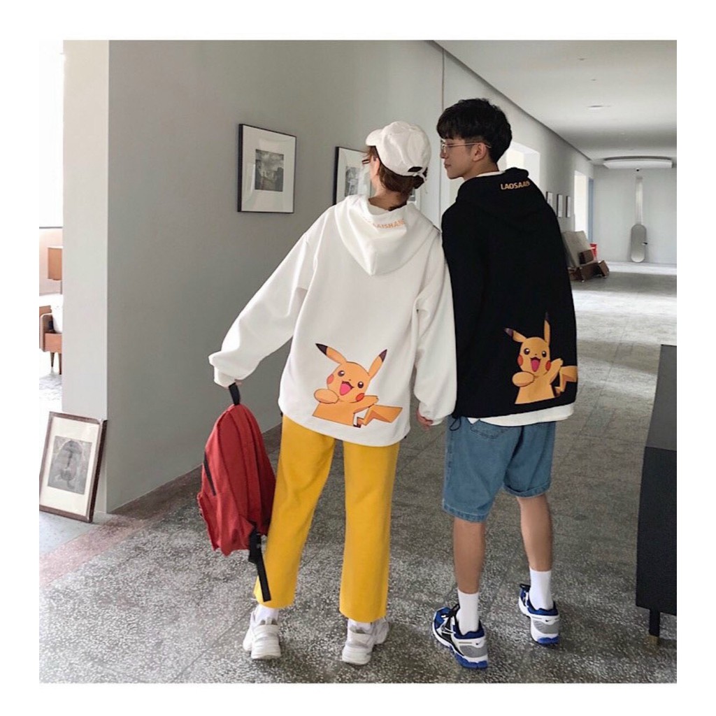 Áo khoác, áo hoodie unisex nam nữ nỉ ngoại form rộng pikachu siêu chất năng động thời trang học đường | BigBuy360 - bigbuy360.vn