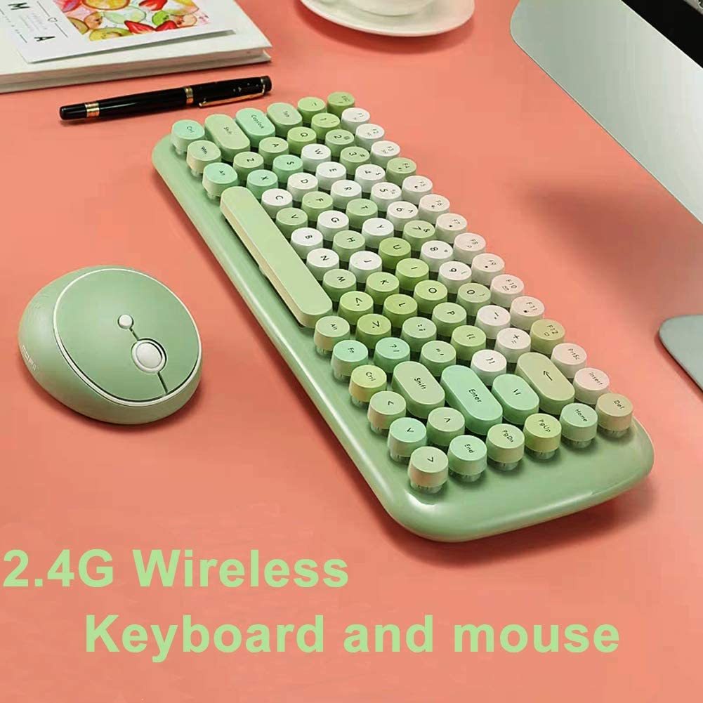 Bộ Bàn Phím Và Chuột Không Dây 2.4G Màu Sắc Ngọt Ngào Cho Laptop Notebook PC