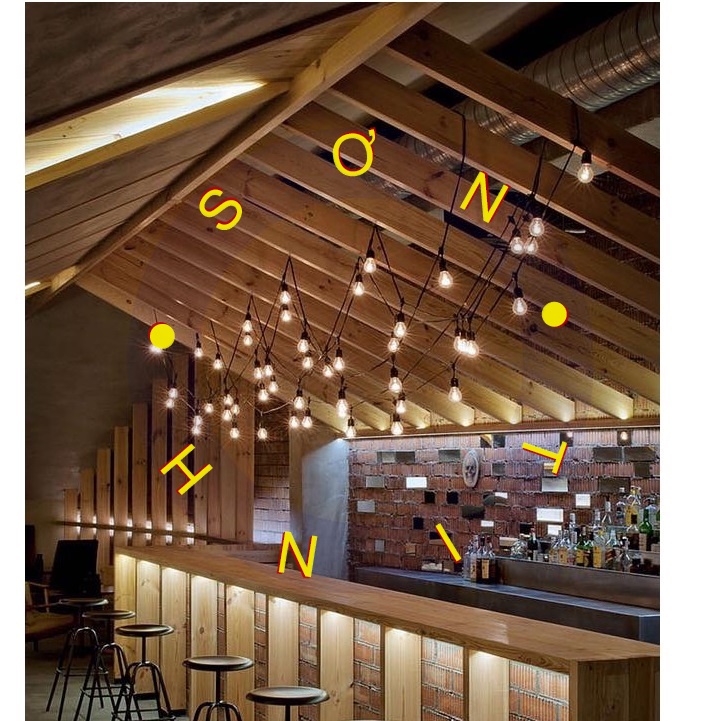 Dây đui đèn MPE trang trí ngoài trời dùng cho quán cà phê, trà chanh, trà sữa