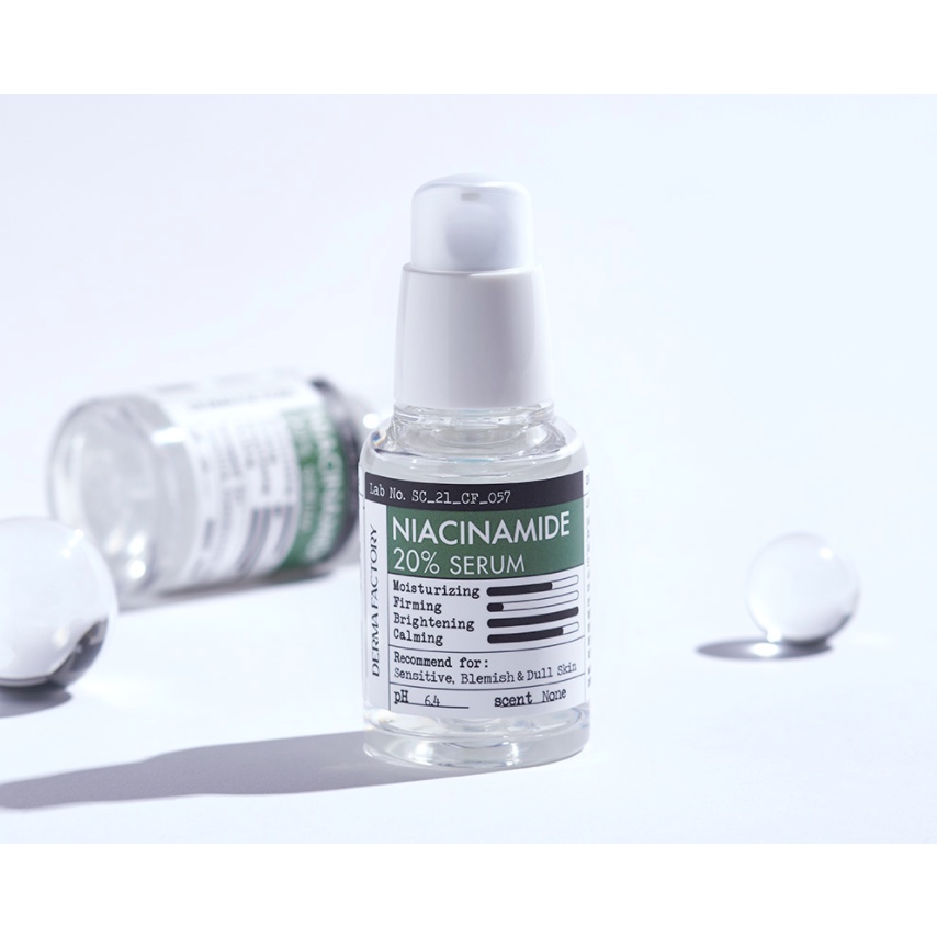 Tinh chất giảm mụn,trắng da,se khít lỗ chân lông Niacinamide 20% Serum Derma Factory 30ml