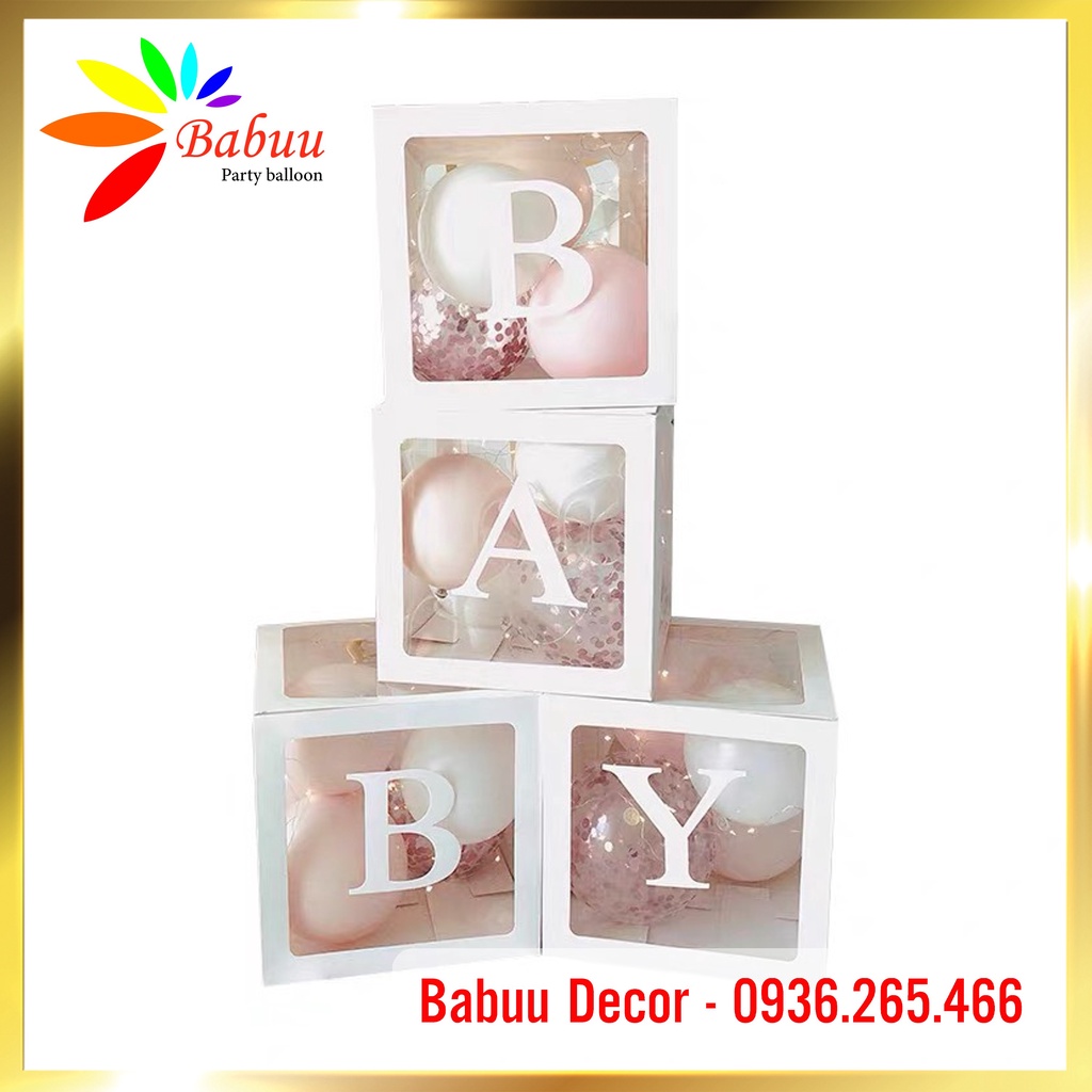 Set 4 hộp BABY trang trí sinh nhật