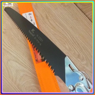 Cưa gỗ cầm tay, cưa cành lưỡi đen thép nhật kapusi 350mm - có bao đựng cưa k2331