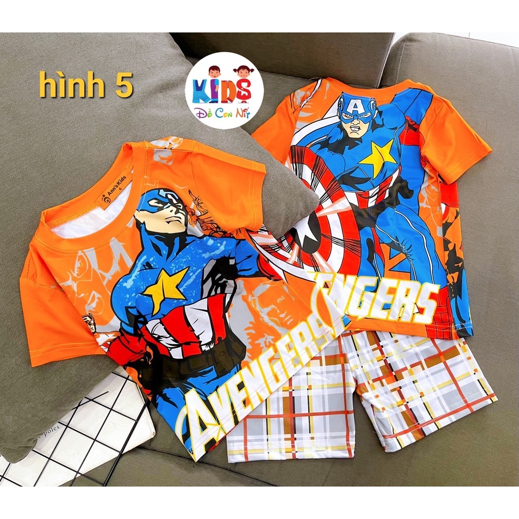 THUN LẠNH 3D TAY NGẮN BÉ TRAI - ĐỒ BỘ TRẺ EM