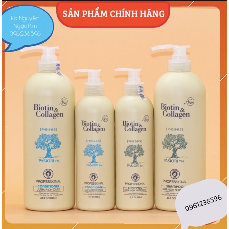 (FreeShip) Cặp Dầu Gội Xả Biotin Collagen Trắng Giảm Rụng Tóc,Phục Hồi Tóc Khô Xơ, Hư Tổn Hàng Chính Hãng
