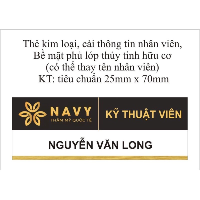 SET 5 THẺ TÊN/BẢNG TÊN NHÂN VIÊN KIM LOẠI