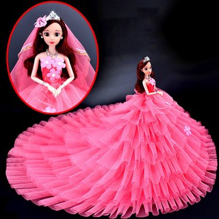 Búp Bê Cô Dâu + Tặng 08 Phụ Kiện Giày Túi - Hồng M01