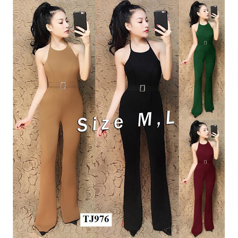 Đồ Bay Nữ 💕FREESHIP💕Giảm 45k Khi Mua Đơn Từ 500k - Jumpsuit dáng dài ống suông cổ yếm xinh xắn TJ976