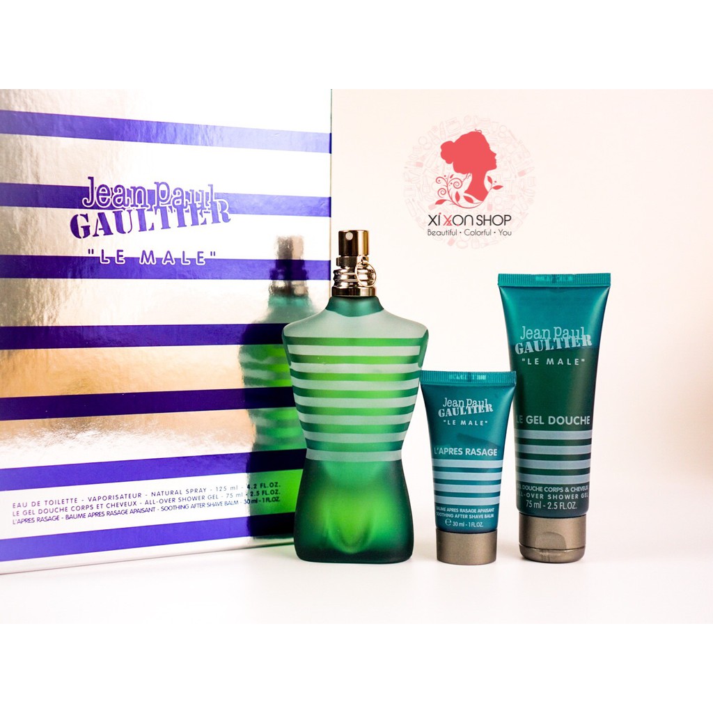 BỘ QUÀ TẶNG NƯỚC HOA, SỮA TẮM, KEM CẠO RÂU JEAN PAUL GAULTIER LE MALE EDT 125ML
