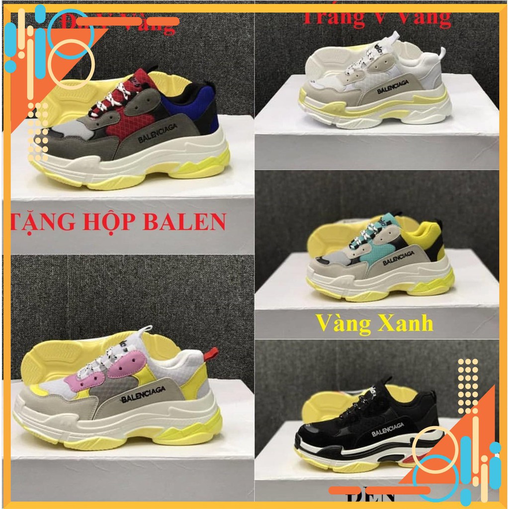 Giầy thể thao Ulzzang Balen Triple S Nam Nữ Đủ màu ( Tặng Hộp +Video )