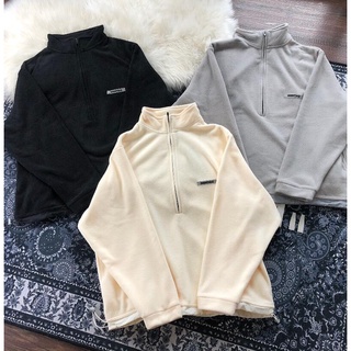 FEAR OF GOD Áo len lông cừu tay dài chui đầu có khóa kéo mới