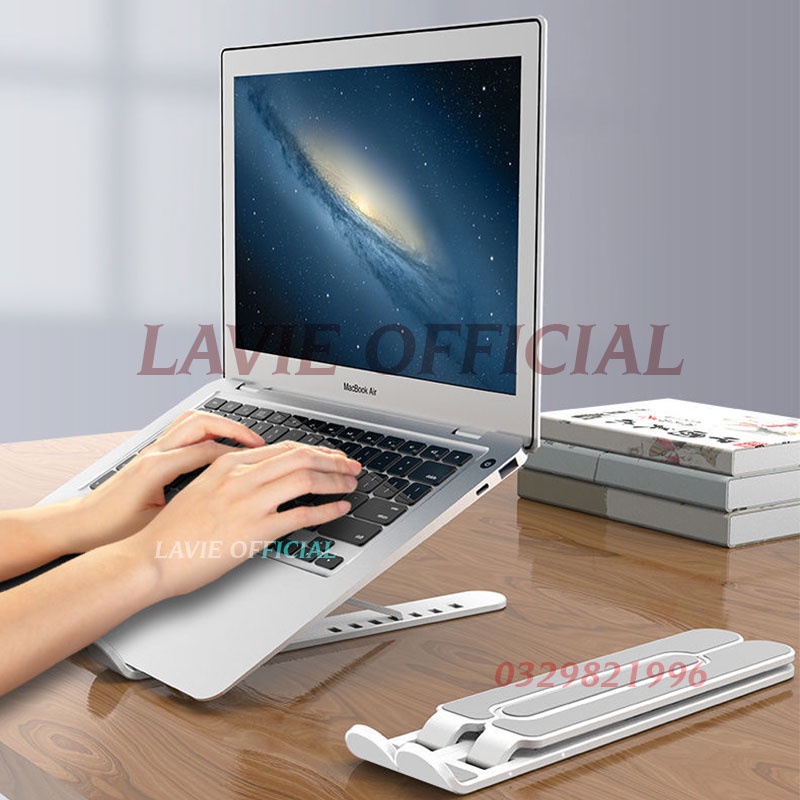 Giá Đỡ Laptop Macbook Giá Rẻ Hỗ Trợ Tản Nhiệt Điều Chỉnh Độ Cao Giá Kê Laptop ABS Gấp Gọn Tặng Kèm Túi Đựng