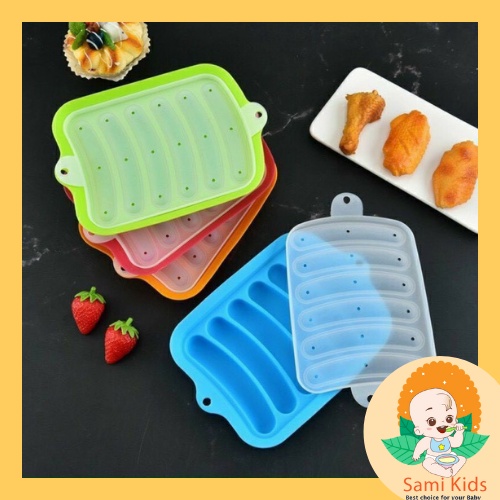 Khuôn xúc xích silicon chịu nhiệt làm xúc xích, lạp xưởng cho bé ăn dặm SAMI KIDS