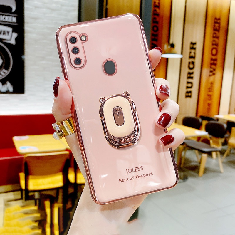 Ốp điện thoại màu kẹo ngọt dễ thương có giá đỡ nữ tính cho SAMSUNG GALAXY A11 M11