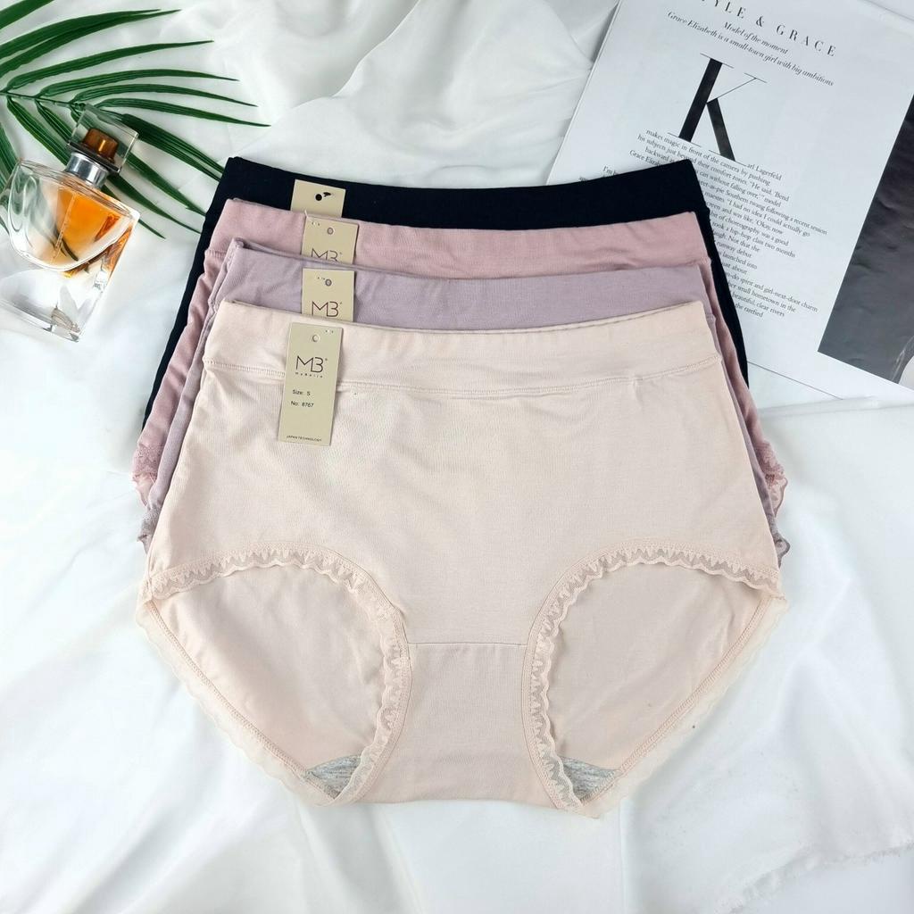 Hộp 4 quần lót MB cạp cao big size cotton kháng khuẩn 8767