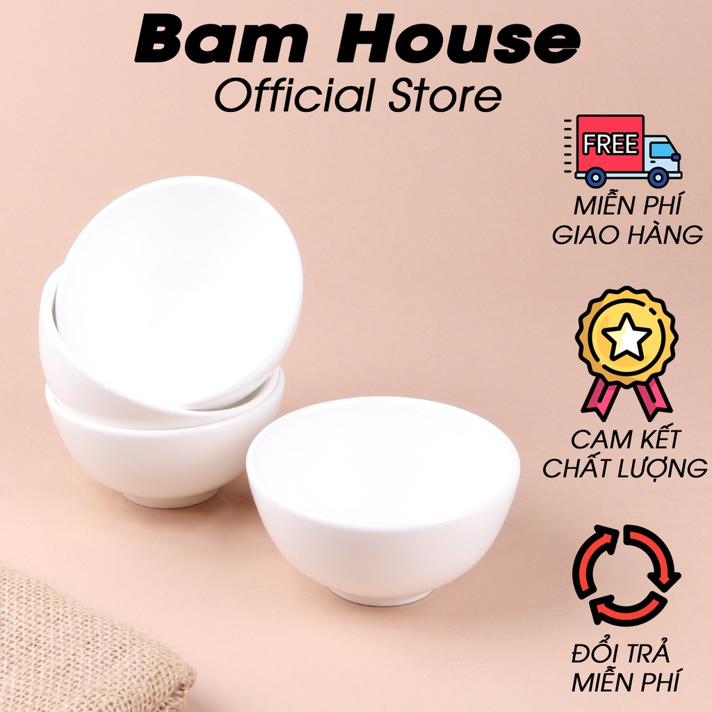 Chén sứ đựng nước chấm Bam House đường kính 9cm cao cấp CS04 – Gia dụng bếp