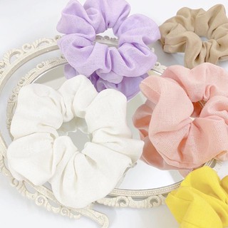 Scrunchies chun buộc tóc vải linen
