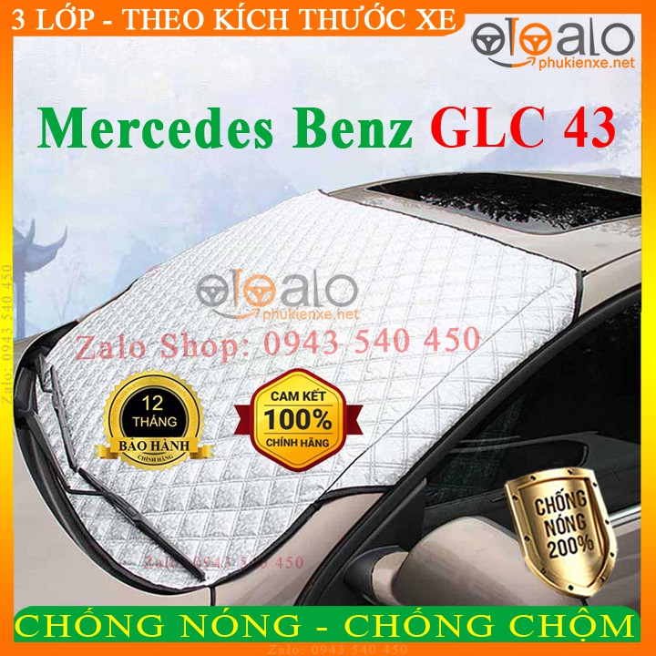 Tấm che nắng kính lái xe Mercedes Benz GLC 43 3 Lớp Cao Cấp - Màu Bạc - OTOALO