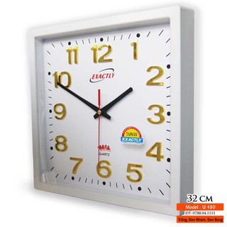 Đồng Hồ Treo Tường KIM TRÔI Số Nổi Cao Cấp máy treo tường Trang Trí Phòng Khách (Nền Trắng-Viền Trắng) - U480