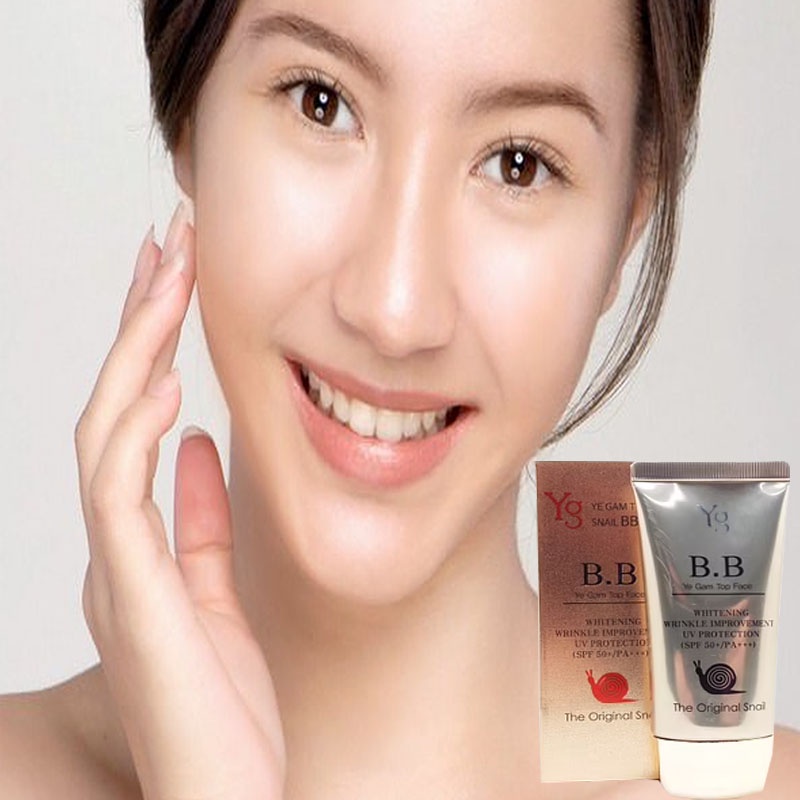 Kem Nền BB Cream Tinh Chất Ốc Sên Dưỡng Da Chống Nắng SPF 50+/PA +++ Ye Gam Top Plus Snail BB 50gr