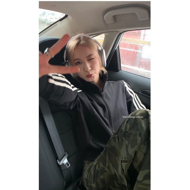 Áo Khoác Thể Thao Tay Dài Có Khóa Kéo Phong Cách Hàn Quốc Thời Trang Cho Nữ