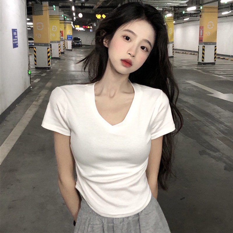 NRVP Áo Thun Mỏng Tay Ngắn Phong Cách Hàn Quốc Mới Mùa Hè 2022 Dành Cho Nữ