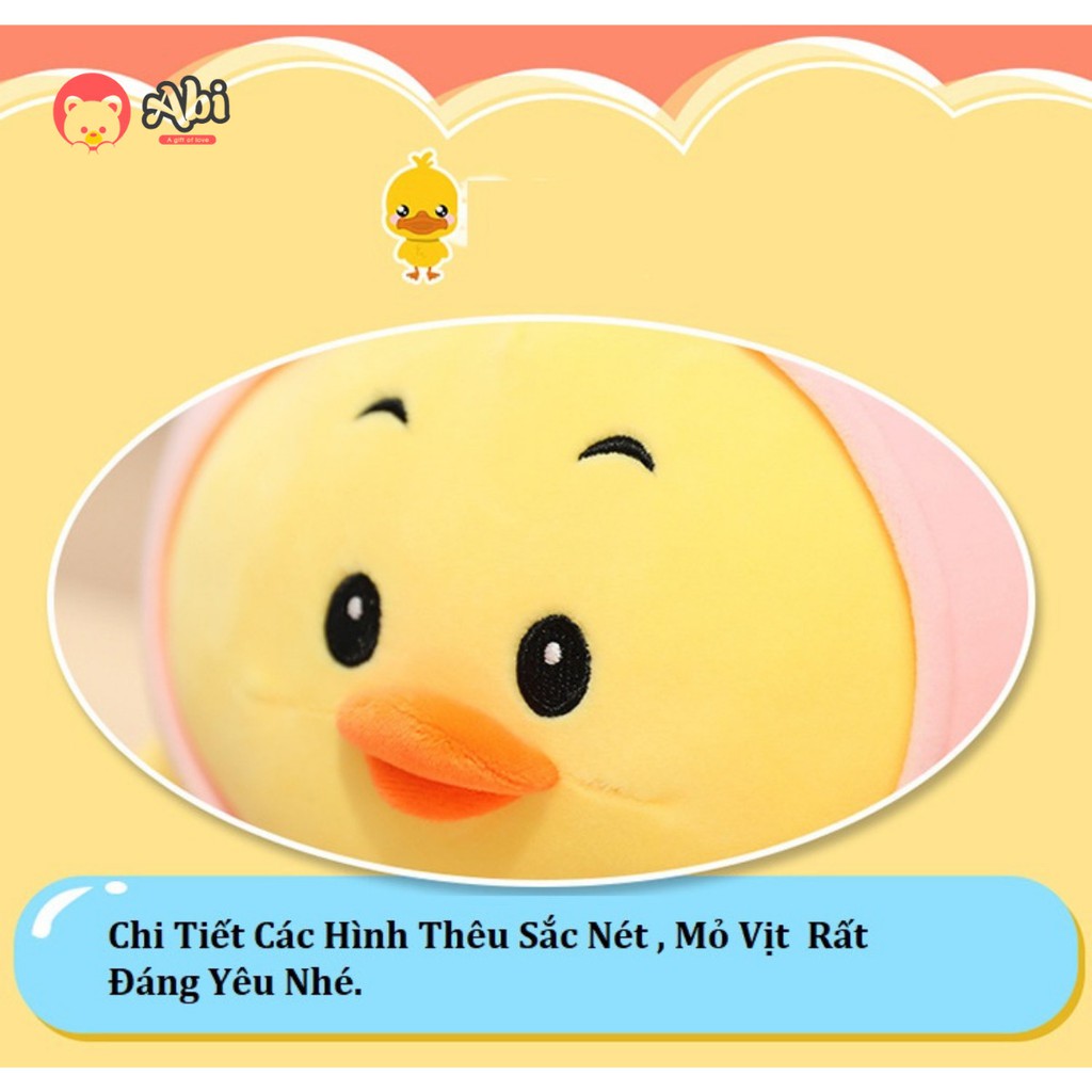 Gối ôm hình thú cho bé 💖 Gối ôm Vịt bông nằm siêu cute mềm mịn size 80 cm