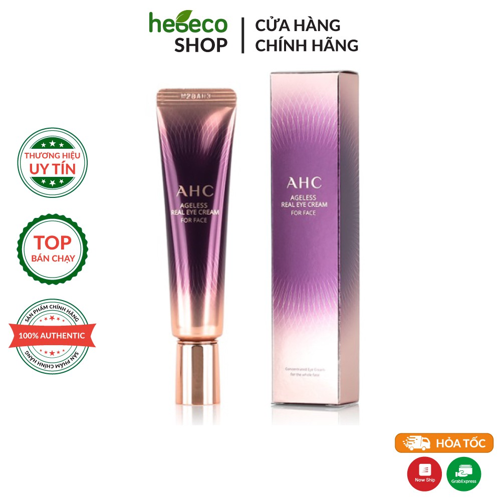 Kem Mắt Dưỡng Trắng và Loại bỏ quầng thâm AHC Ageless Real Eye Cream For Face 30ml - Hàn Quốc Chính Hãng