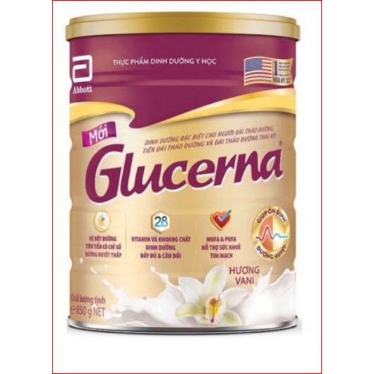 Sữa bột dành cho người bị tiểu đường Glucerna Abbott 850g date 2024